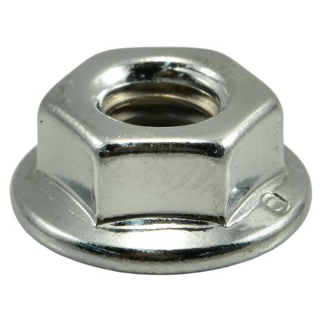 MIDWEST FASTENER Flange Nut, M6-1.00, Steel, Chrome Plated, 8 PK 39306